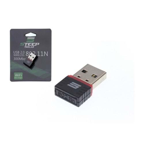 Steep Solid USB 2.0 802.11N Kablosuz Nano Tırnak WiFi Adaptör 300Mbps STEEP1WIFI